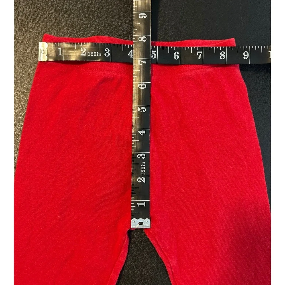 Old Navy Toddler Pajama Pants Red Snug Fit Leggings 4T Solid Red Cuffs 1503